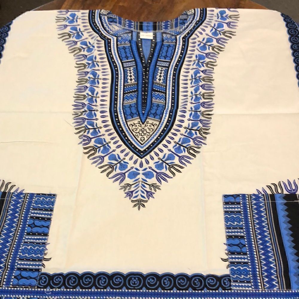 Big Mama Dakishi shirt blue/white one size NWOT